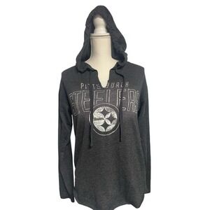 PINK Victorias Secret NFL Pittsburgh Steelers Charcoal Sweatshirt Womens XS